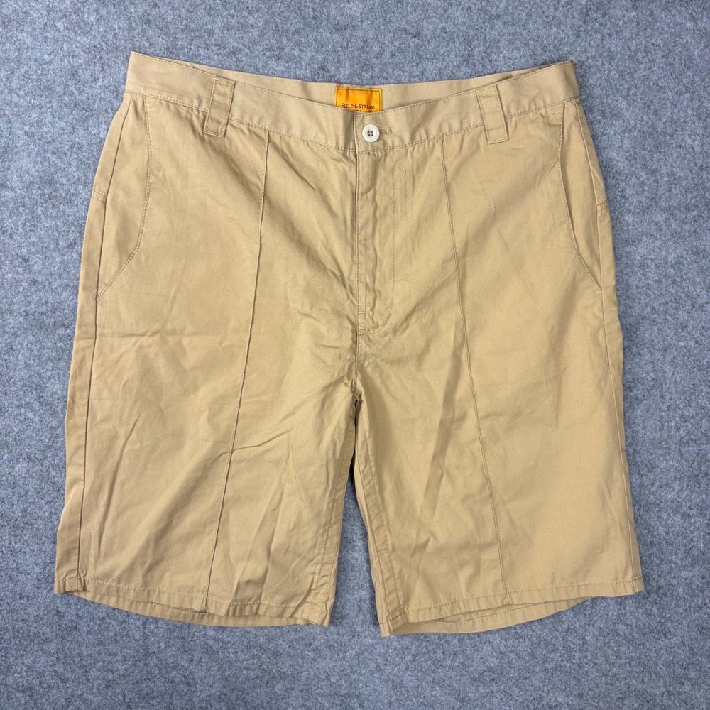 Field & Stream 1871 Mens Khaki Tan Cotton Outdoor Hiking Shorts Size 34